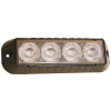 Světlo výstražné LED 12 - 24V, 4 LED, 147x45x24,7mm, oranžové