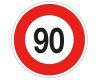 Tabulka rychlosti 90km/h-samolepka 200mm