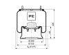 Měch pérování SAF 2918V komplet.  h=140mm