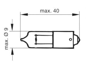 Žárovka 12V 21W BAY 9s denní svícení,halogen