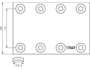 Sada obložení brzd. pr.300x100 08
