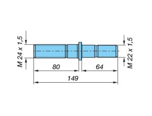 Šroub kola Z M24 x 1,5 / M22 x 1,5 /149/80/64
