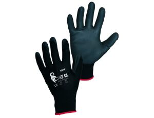 Rukavice povrstvené BRITA BLACK, vel. 11