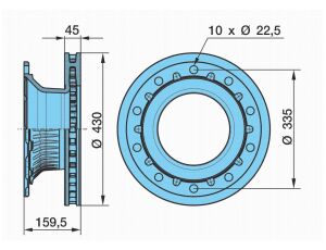 Kotouč brzdový TSB, TS2 4309/10 ECO-P3