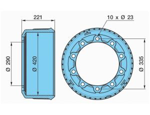 Buben brzdový 4218/221 ECO DRUM S-žebr. DOPRODEJ