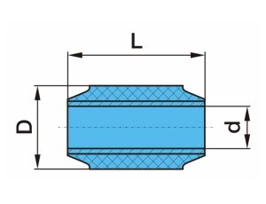 Pouzdro oka pera,oje "GS" Ø 30 / 60 x 102 mm