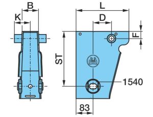 Držák pera V 268 AL 72 90/35(24)
