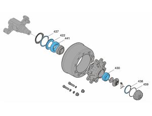 Sada ložisek náboje ECO-P2 9T malá
