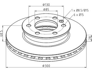Kotouč brzdový Mercedes Sprinter I-II