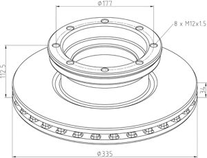 Kotouč brzdový Mercedes Atego ZN