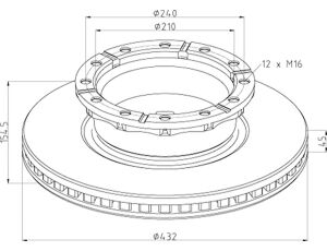 Kotouč brzdový IVECO Stralis,Eurostar ZN