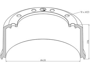 Buben brzdový BPW 4218/226 ECO DRUM S nar.šrouby