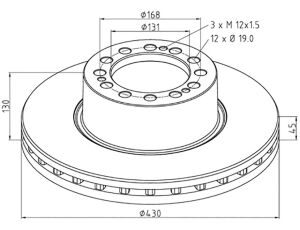 Kotouč brzdový SAF 22,5" SKRB9022 PAN22