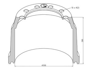 Buben brzdový SAF SK RS, SK RZ 300x200