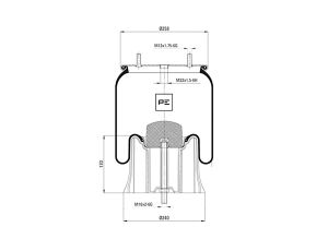 Měch pérování SAF 2621V H=170 mm