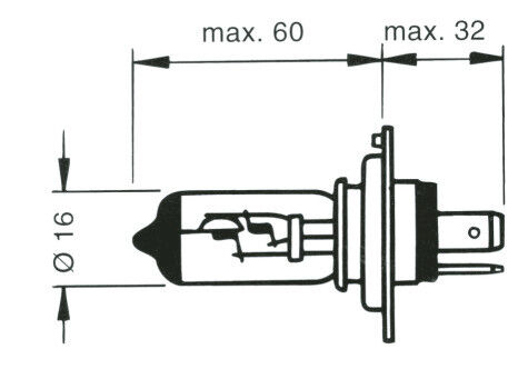 Žárovka H4 12V 60/55W Longlife