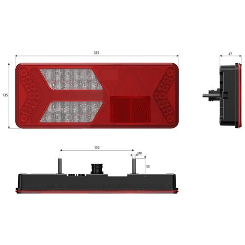 Světlo zadní BPW TM11 LED P,TRUCK - SIMAC, 4x SuperSeal out