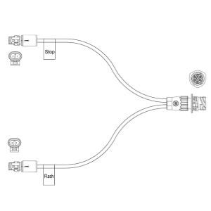 Kabel-redukce-7pin AMP 2x Superseal brzda+blinkr