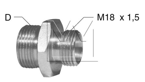 Redukce šroubení - M18/ M16x1,5mm