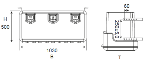 Schránka na nářadí 1030x500x480 bez montážní sady