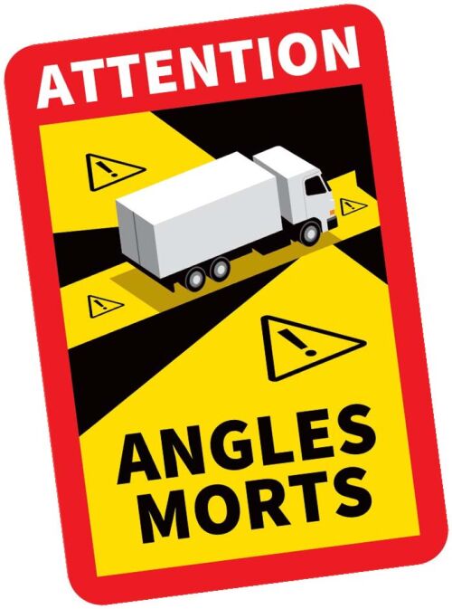 Tabulka Truck 'ANGLES MORTS' samolepka 250x170mm