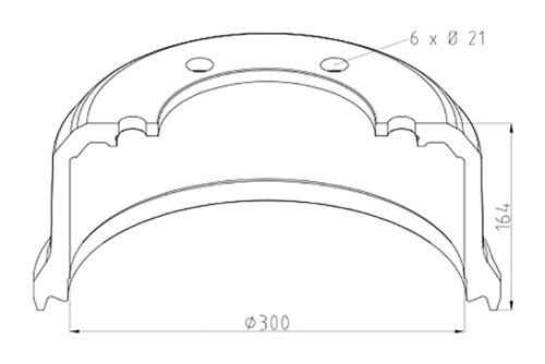 Buben brzdový 3010/164/6 ECO-M