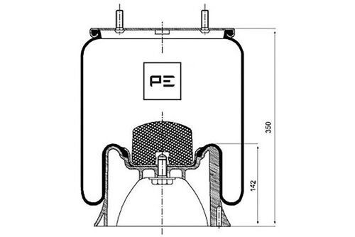 Měch pérování SAF 2618 V kompl.plast H=142mm