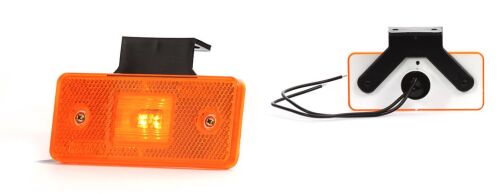 Pozička boční LED 12/24V oranž. s držákem