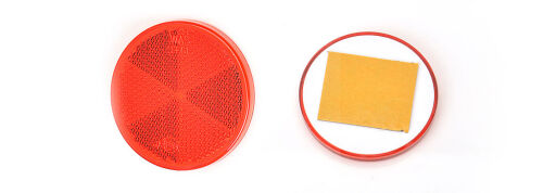 Odrazka kulatá 60mm - samolepící červená