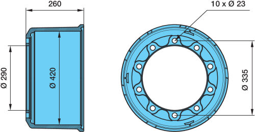 Buben brzdový 4220/254 ECO DRUM S