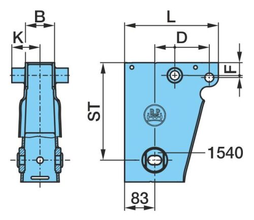 Držák pera V 268 AL 72 55/35 150/41(24)
