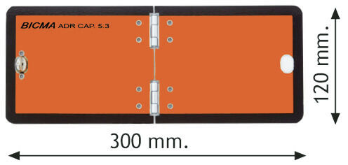 Tabule reflexní ADR sklopná malá, tl. 2 mm