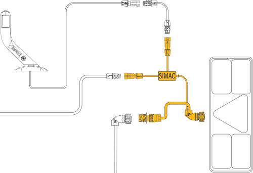Adaptér k propojení bočních světel SIMAC 7-pin AMP