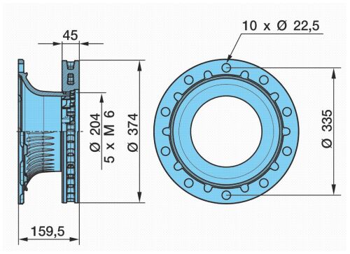 Kotouč brzdový TSB 3709/10  ECO-P2