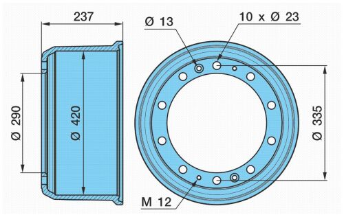 Buben brzdový 4218/237 ECO DRUM pro MVBF ST