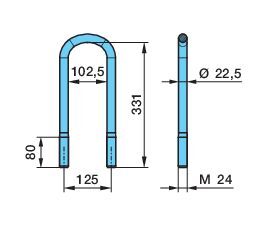 Třmen pera 125-330 M24