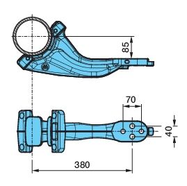 Rameno pérování  ECO AIR pod měch K=85mm GI