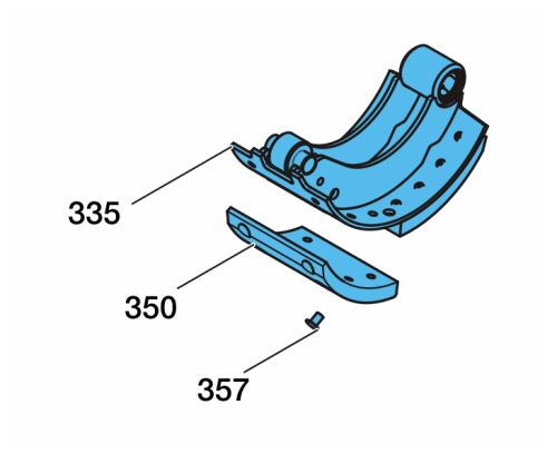 Čelist brzdová 3015-1 spec.GOLDHOFER kmpl.