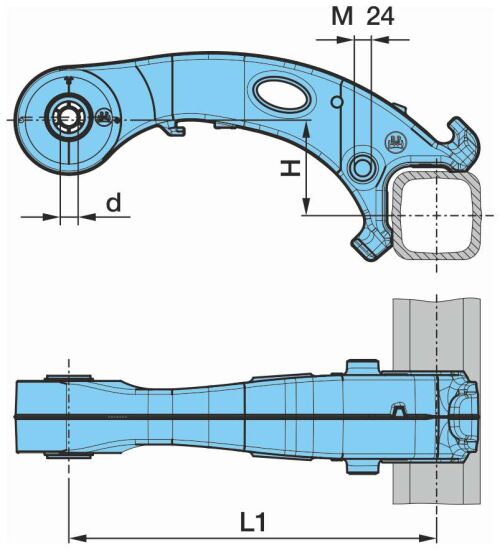 Rameno pérování ECO Air COMPACT kompl.horní H=130mm