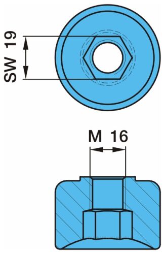 Matice M16 zvonu děleného měchu pérování SW19