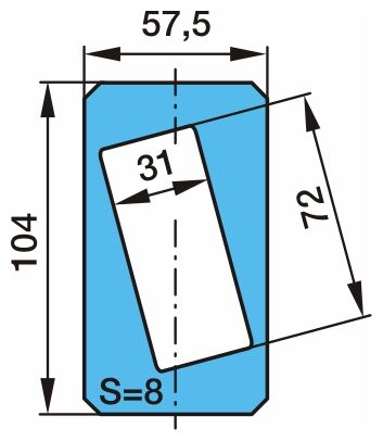 Kulisa čepu pera 104x57,5/8 ALII30