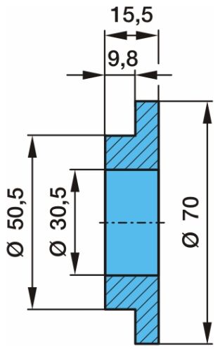 Příložka pro ALU konzolu(100mm) pr.70mm