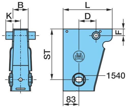 Držák pera V 268 AL 72 90/35(24)