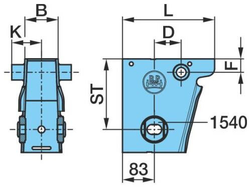 Držák pera V 184 AL 72 70/35(24)