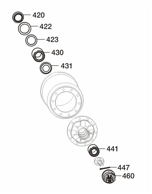 Sada ložisek náboje H,K 10-12T kmpl.