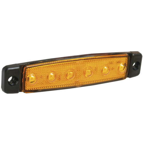 Pozička boční oranž LED 96x20mm 6diod 24V bez odrazky
