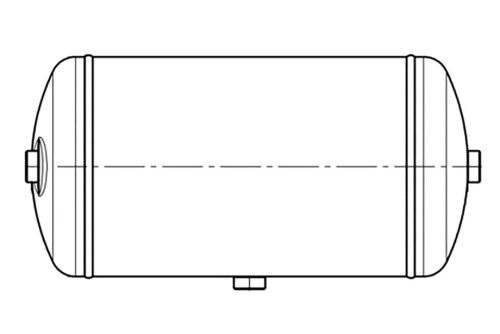 Vzduchojem Iveco 20l / 246 x 500 / 14 bar, Alu
