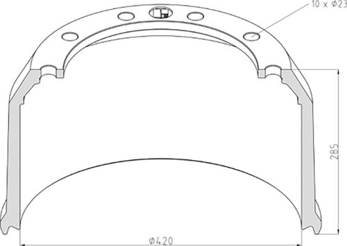 Buben brzdový BPW 4220/284 ECO DRUM Z