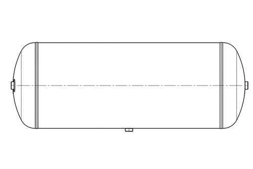 Vzduchojem 120l / 396 x 1098 / 11,0 bar, Alu