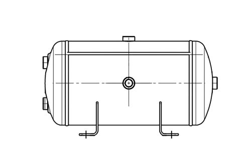 Vzduchojem 20l / 246 x 510 / 12,5 bar, Alu